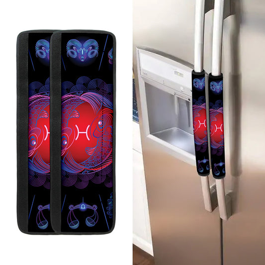 Pisces And Astrological Signs Print Refrigerator Handle Covers