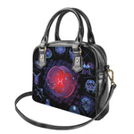Pisces And Astrological Signs Print Shoulder Handbag