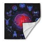 Pisces And Astrological Signs Print Silk Bandana