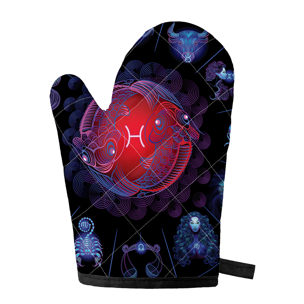 Pisces And Astrological Signs Print Single Oven Mitt