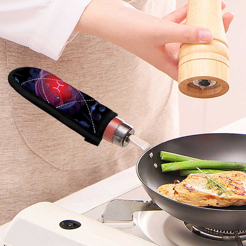 Pisces And Astrological Signs Print Skillet Handle Cover