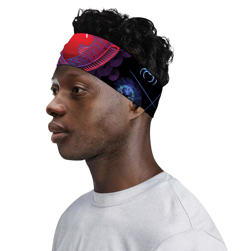 Pisces And Astrological Signs Print Sports Headband