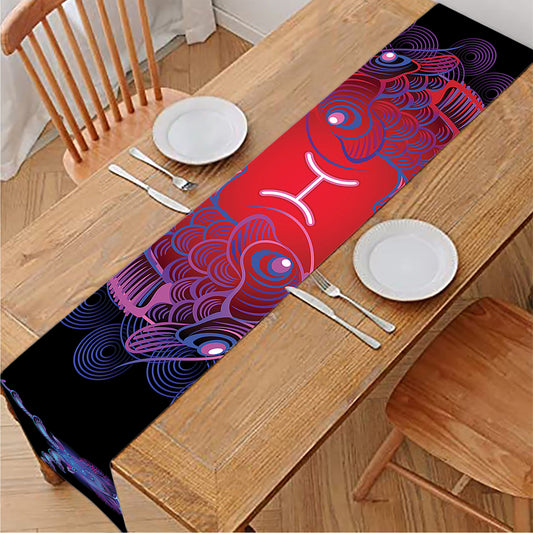 Pisces And Astrological Signs Print Table Runner