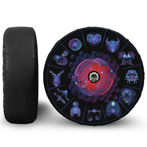 Pisces And Astrological Signs Print Tire Cover With Camera Hole