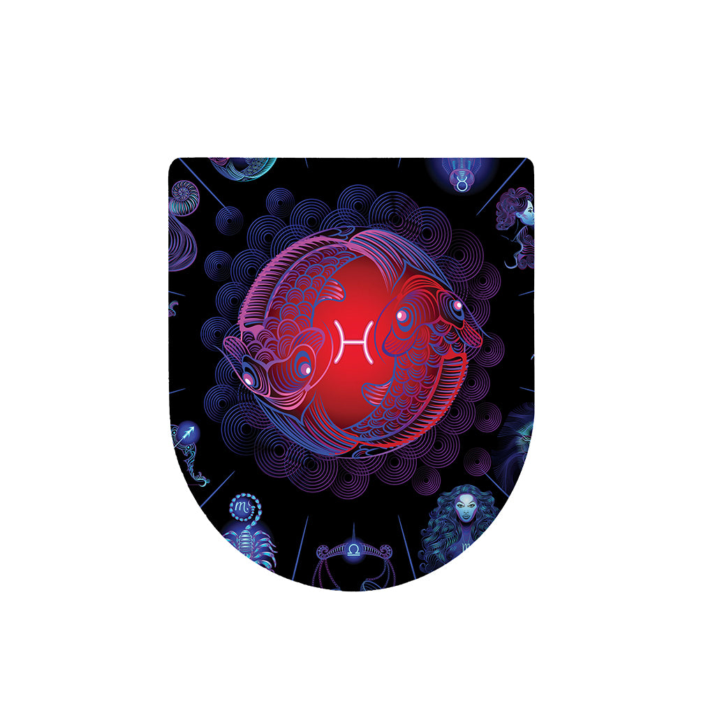 Pisces And Astrological Signs Print Toilet Lid Cover