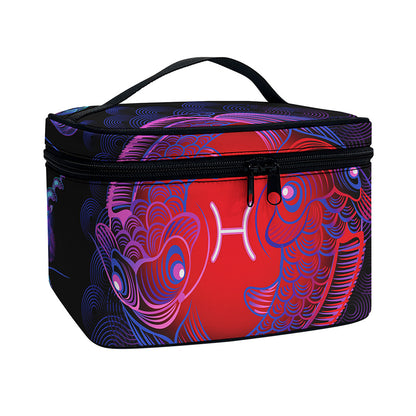 Pisces And Astrological Signs Print Travel Makeup Bag