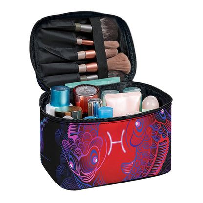 Pisces And Astrological Signs Print Travel Makeup Bag