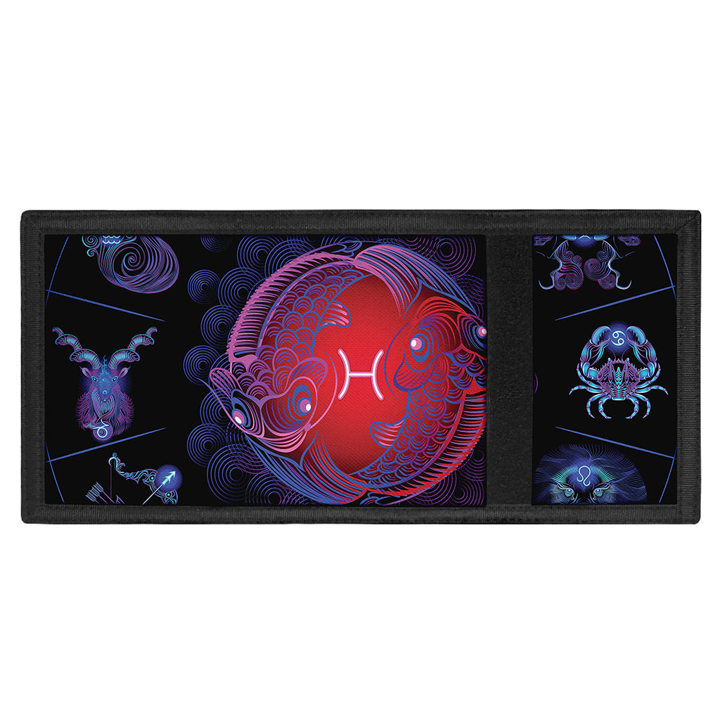 Pisces And Astrological Signs Print Trifold Wallet