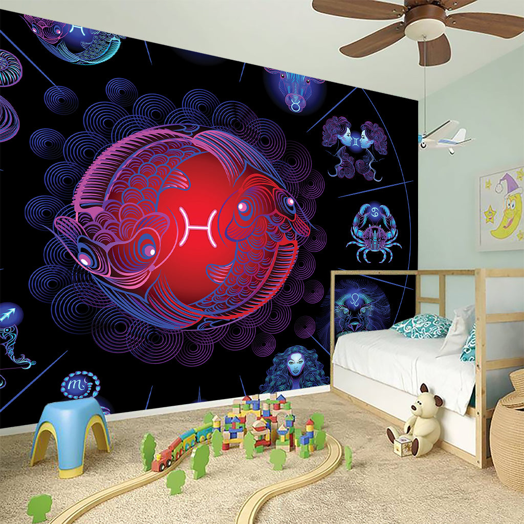 Pisces And Astrological Signs Print Wall Sticker