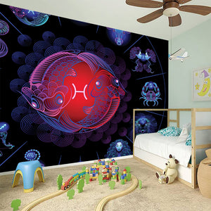 Pisces And Astrological Signs Print Wall Sticker