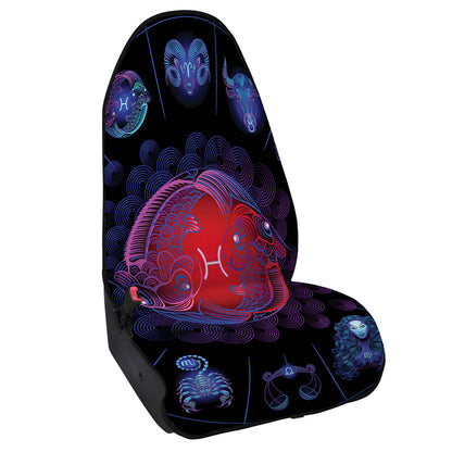 Pisces And Astrological Signs Print Waterproof Car Seat Cover