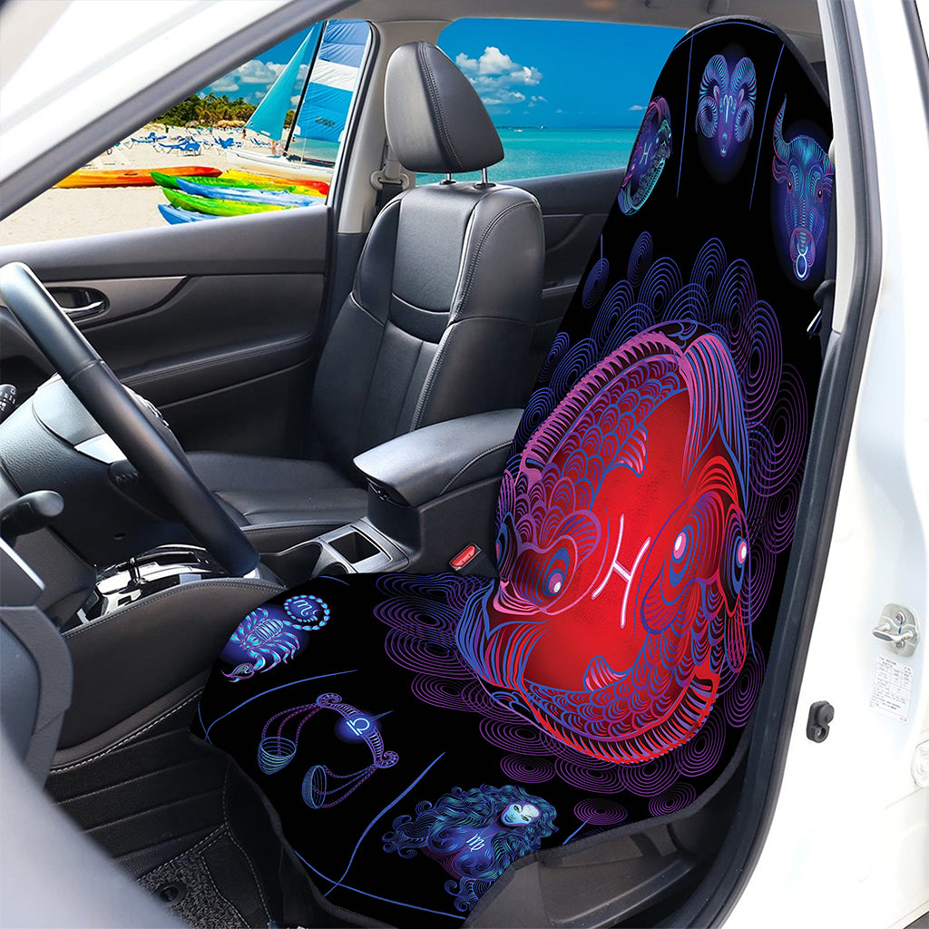 Pisces And Astrological Signs Print Waterproof Car Seat Cover