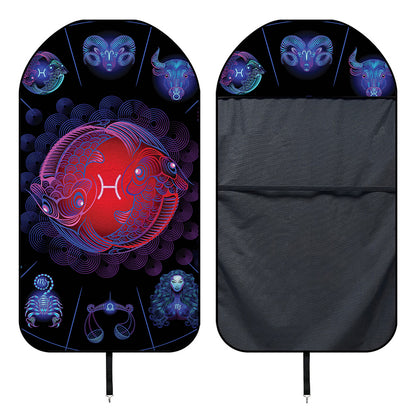 Pisces And Astrological Signs Print Waterproof Car Seat Cover