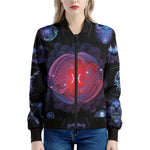 Pisces And Astrological Signs Print Women's Bomber Jacket