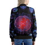 Pisces And Astrological Signs Print Women's Bomber Jacket