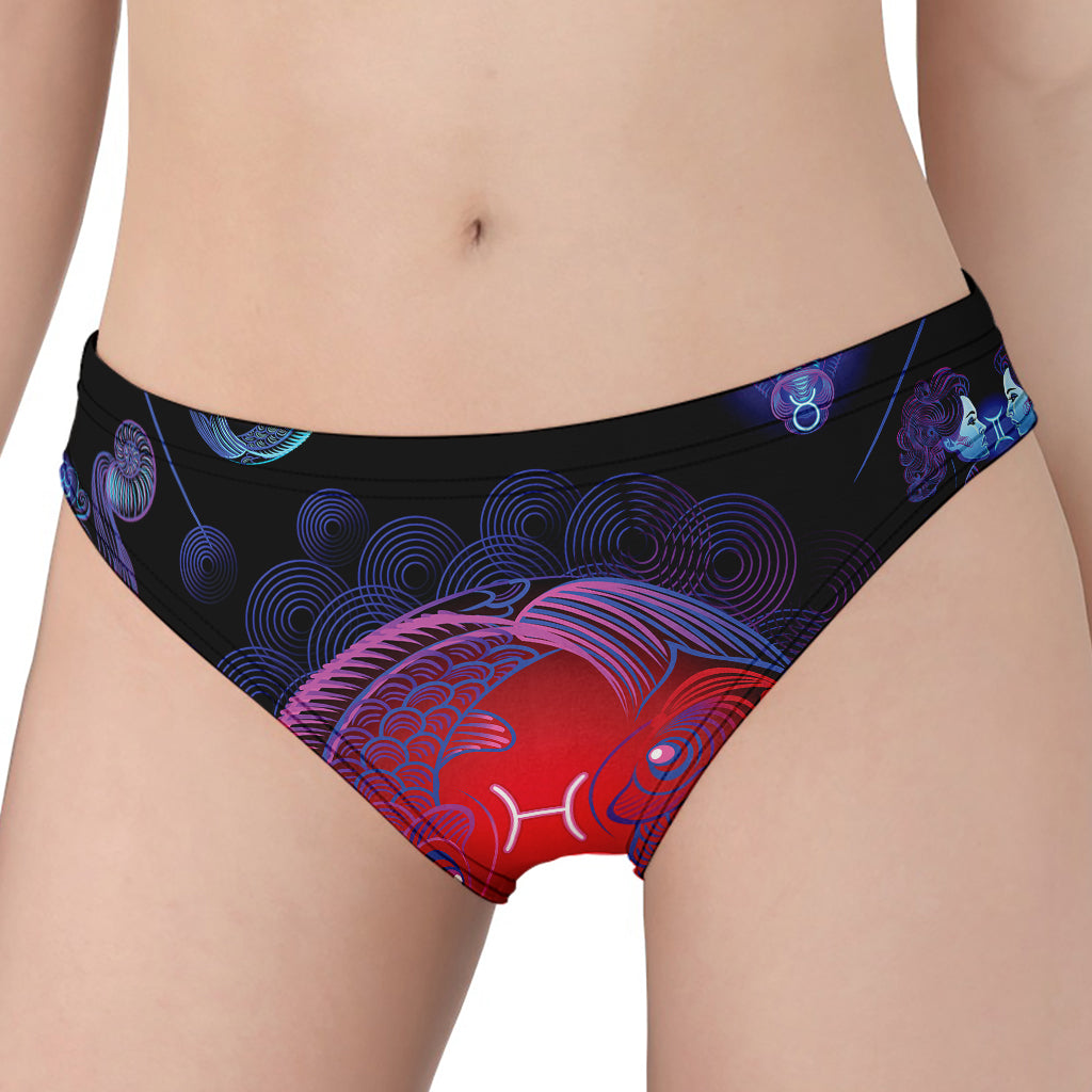 Pisces And Astrological Signs Print Women's Panties