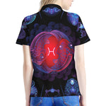 Pisces And Astrological Signs Print Women's Polo Shirt