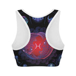 Pisces And Astrological Signs Print Women's Sports Bra