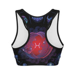 Pisces And Astrological Signs Print Women's Sports Bra