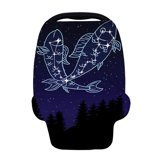 Pisces Constellation Print Baby Seat Cover