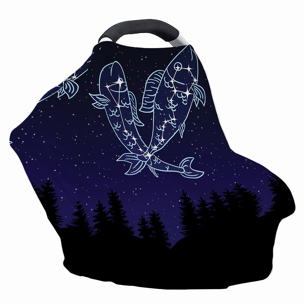 Pisces Constellation Print Baby Seat Cover