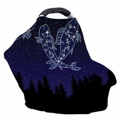 Pisces Constellation Print Baby Seat Cover