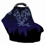 Pisces Constellation Print Baby Seat Cover