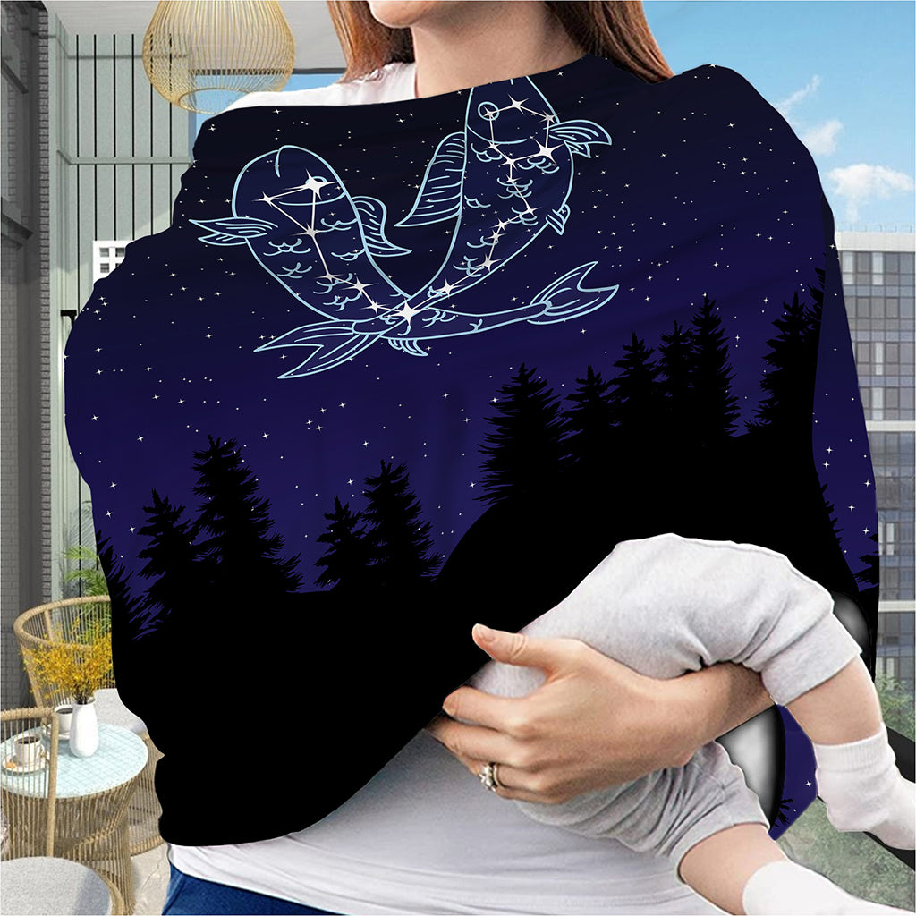 Pisces Constellation Print Baby Seat Cover