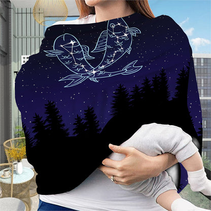 Pisces Constellation Print Baby Seat Cover