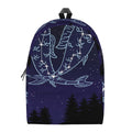 Pisces Constellation Print School Backpack