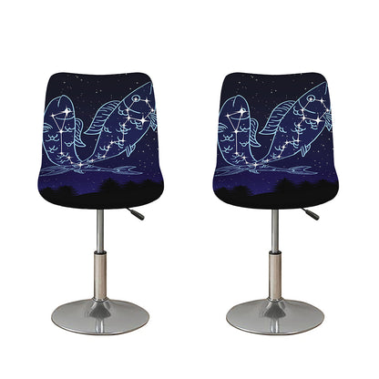 Pisces Constellation Print Bar Stool Covers