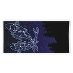 Pisces Constellation Print Beach Towel