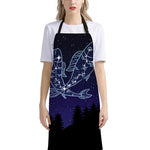 Pisces Constellation Print Bib Apron With Pocket