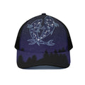 Pisces Constellation Print Black Mesh Trucker Hat