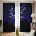 Pisces Constellation Print Dimout Pencil Pleat Curtains
