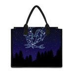 Pisces Constellation Print Canvas Tote Bag