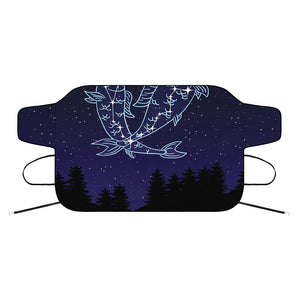 Pisces Constellation Print Car Windshield Snow Cover