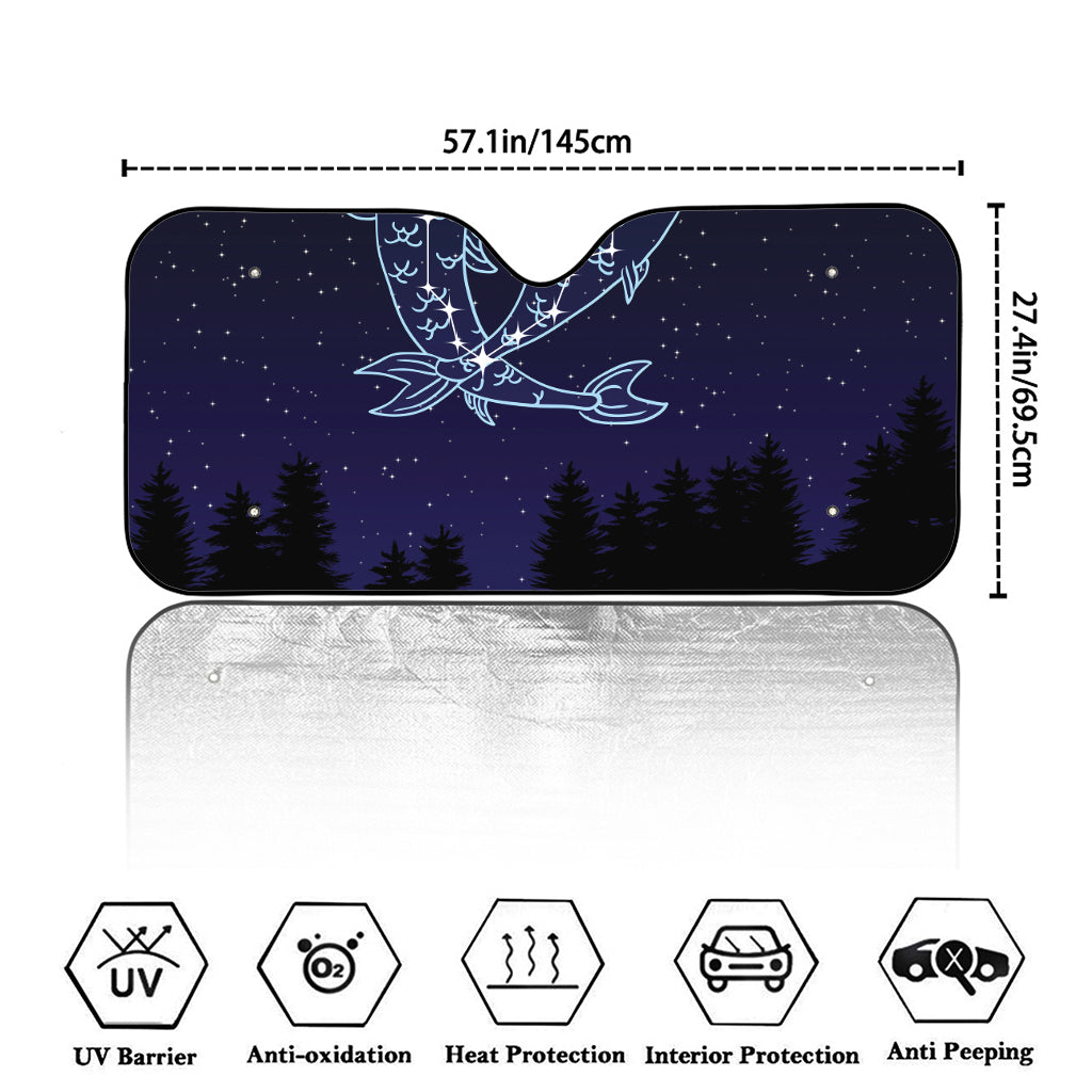 Pisces Constellation Print Car Windshield Sun Shade