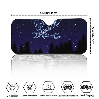 Pisces Constellation Print Car Windshield Sun Shade
