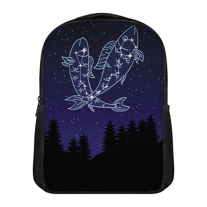 Pisces Constellation Print Casual Backpack