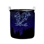 Pisces Constellation Print Collapsible Laundry Basket