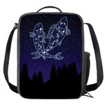 Pisces Constellation Print Crossbody Lunch Bag