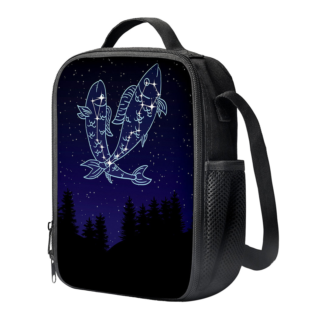 Pisces Constellation Print Crossbody Lunch Bag