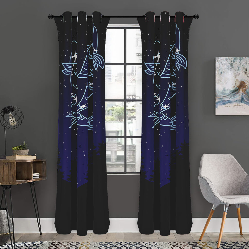Pisces Constellation Print Curtain