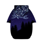 Pisces Constellation Print Dog Zip Up Hoodie