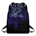 Pisces Constellation Print Drawstring Backpack