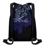 Pisces Constellation Print Drawstring Backpack