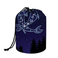 Pisces Constellation Print Drawstring Makeup Bag