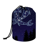 Pisces Constellation Print Drawstring Makeup Bag