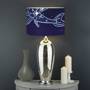 Pisces Constellation Print Drum Lamp Shade